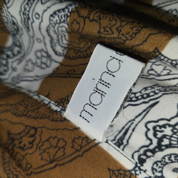 Vtg Marina de Rosa Women M Silk Blend Dress Paisley Acadamia Career Lightweight - Picture 2 of 16